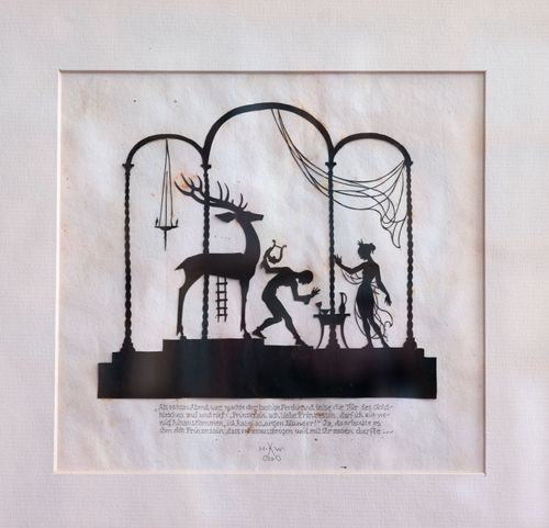 Hanna Weil, Ferdinand und die Prinzessin, 1923, Scherenschnitt auf Papier, Maße unbekannt, Privatsammlung, © Foto: Randall Cook