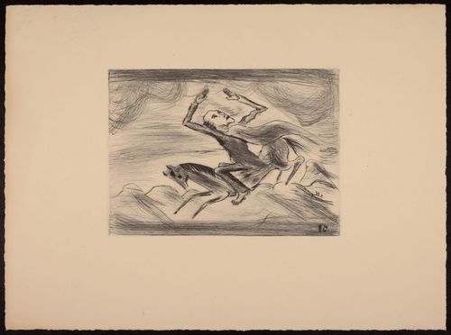 Richard Hallgarten, Im Boot sitzend, o.J., Druck, 12,8 x 17,6 cm, Münchner Stadtbibliothek Monacensia KM F 283